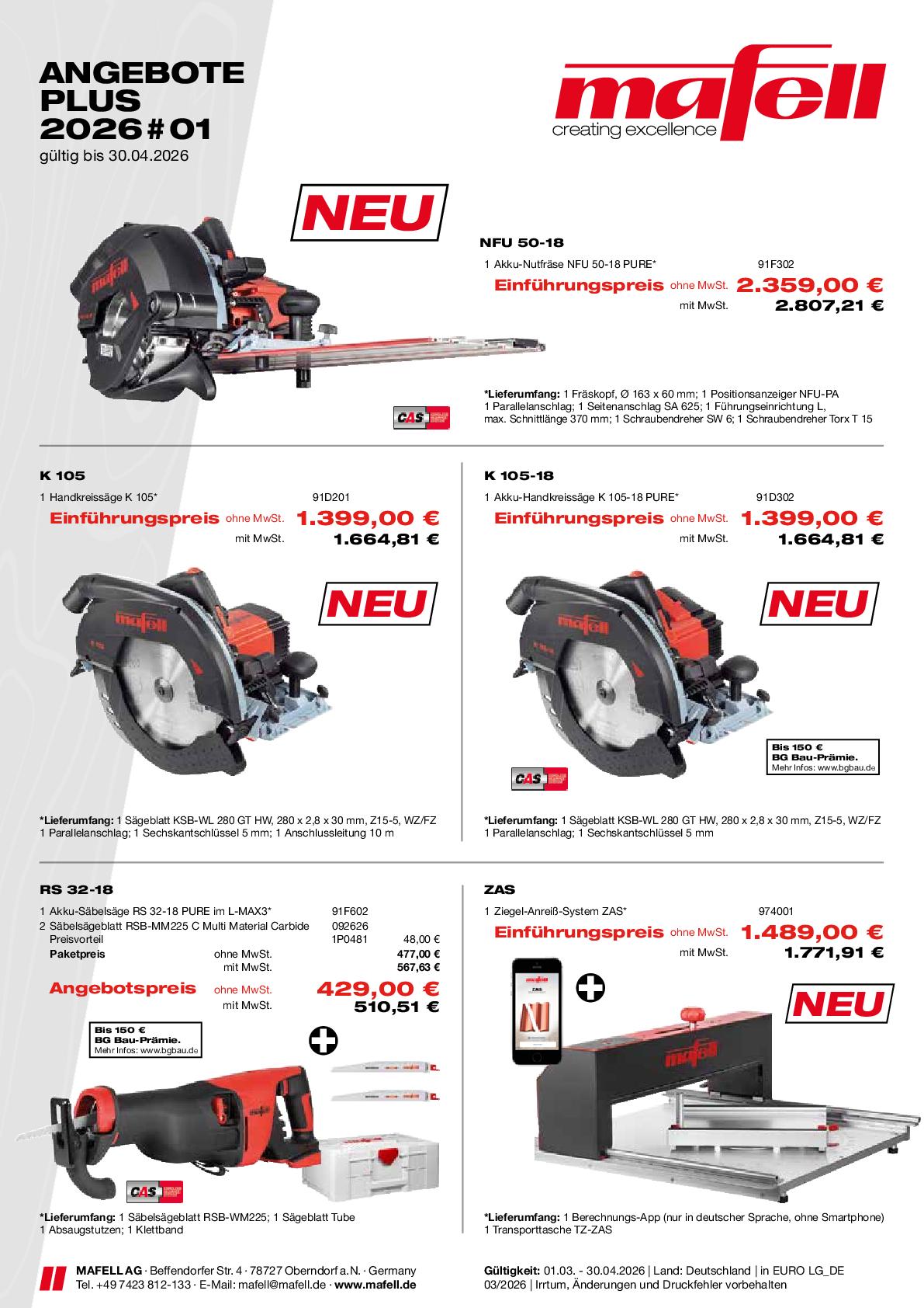 Mafell Angebote Plus 2026 01 De