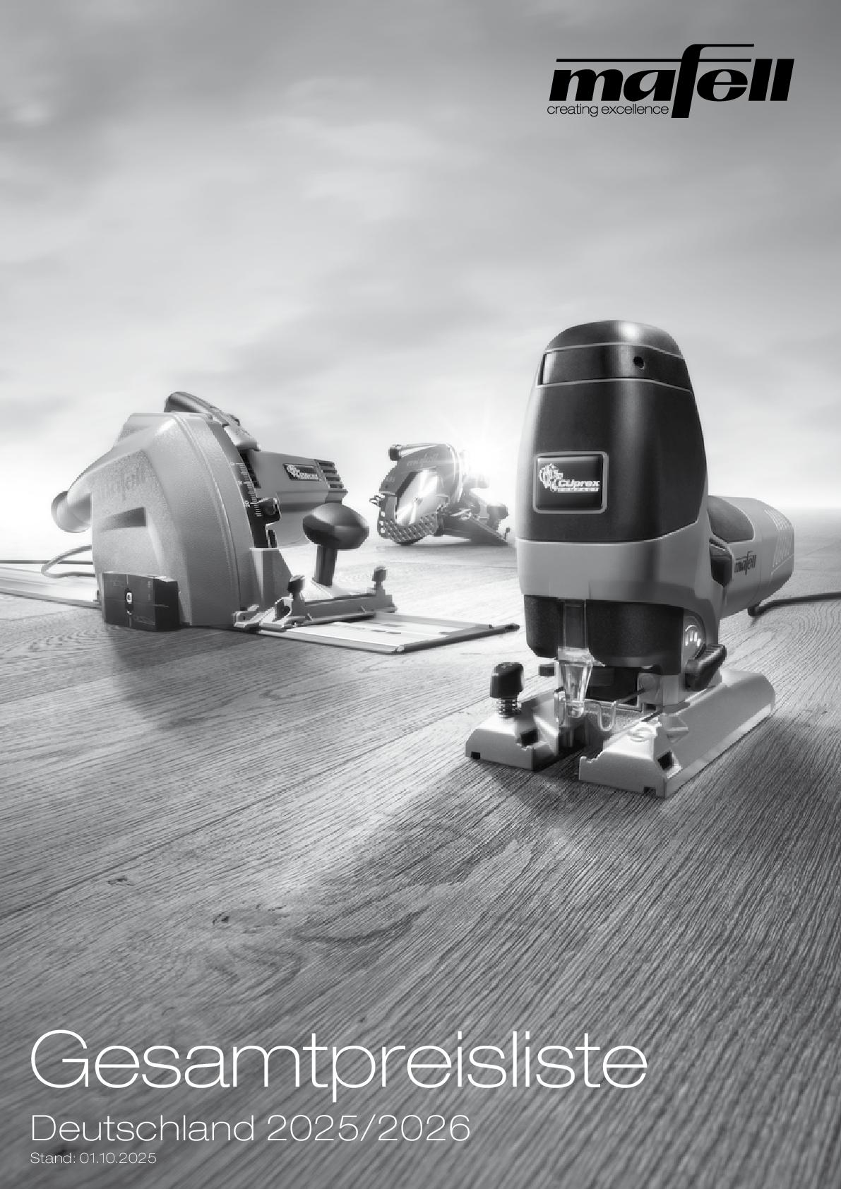 Mafell Preisliste 2025 2026 De 0925 S